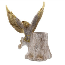 Stump Pencil Pen Holder Organizer  Resin Ornaments Statue Moderns Home Offices Figurine Decor Desktop B