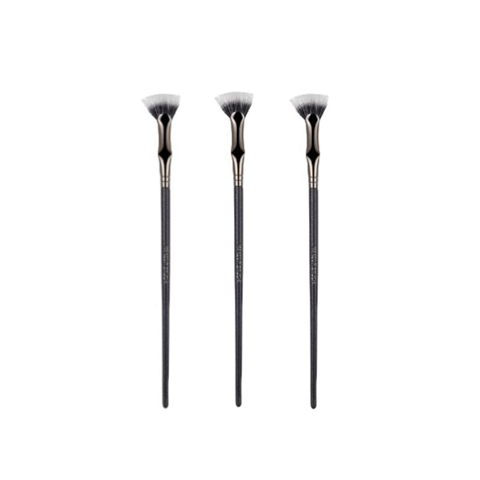 Scalloped Lash Brush, Fan Brush for Lashes Eyelash Separator Tool, Eyelash Comb for Upper Lower Eye 3pcs