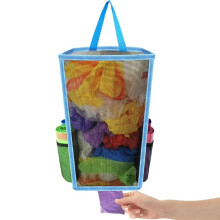 Hängender, Atmungsaktiver Müllsack Aus Kunststoff mit Gittermuster für Socken und Kleinigkeiten, Organizer für Küche und Bad, Blau
