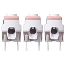 Automatic Toothpaste Squeezer Wall Mounted Punch-Free Toothbrush Storage Rack Toothbrush Holder Squeezer
