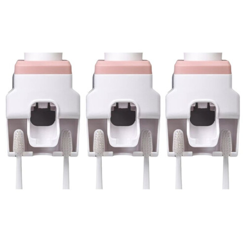 Automatic Toothpaste Squeezer Wall Mounted Punch-Free Toothbrush Storage Rack Toothbrush Holder Squeezer