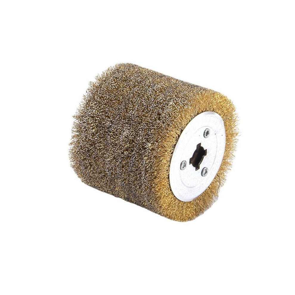 120Mm Drum Sander Steel Wire Brush 0.3Mm Brasscoated Wire Wheel For Angle Grinder Burnisher Polisher Copper Accessory 9199774980326