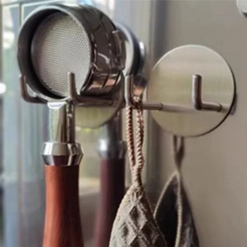 Coffee Bottomless Portafilter Wall Rack Self-Adhesive Coffee Bottom Filter Holder Tools Cafe Accessories 2pcs 1
