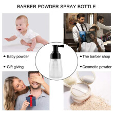Botella Pulverizadora de Peluquería Negra de 180 Ml, Botella de Polvo Portátil, Dispensador de Polvo, Botella Pulverizadora de Plástico