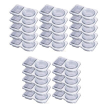 Condimentcontainer met Dubbel Compartiment en Deksels - 3 Oz 2-Compartimenten Snackcontainers Herbruikbare Sauscontainers 25st