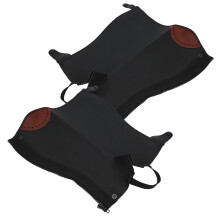 2Pcs Leather Half Chaps for Adults, Super Fiber & Leather, Adjustable Fit