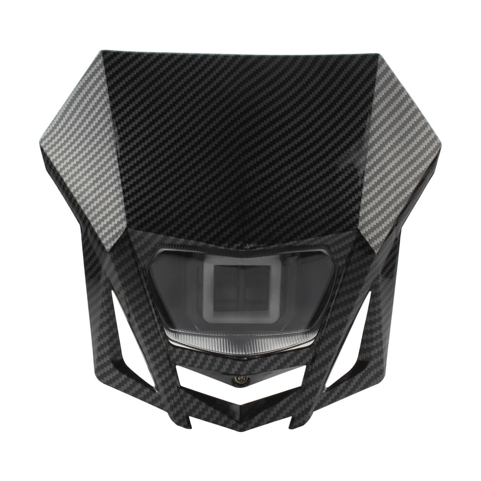 Motorcycle Headlight Carbon Fiber Universal Enduro Waterproof Off Road Dirt Bike Headlamp For Xr Crf 9199774980494