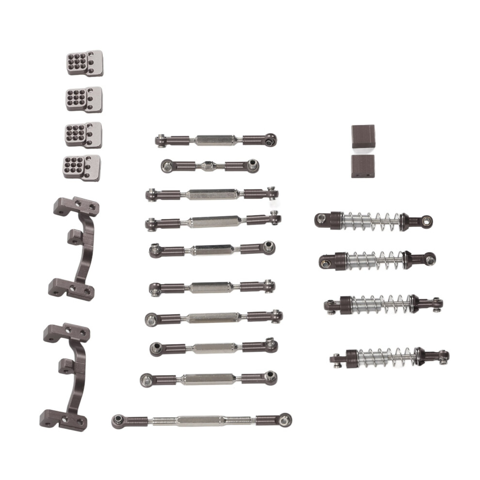 Rc Car Aluminum Alloy Shocks Set For Wpl C24 C14 C24k & C14k - Titanium Finish 7901375114602