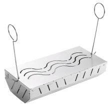 Stainless Steel Smoker Box for Gas or Charcoal Grill with Lid, Wood Chip BBQ Flavor Enhancer