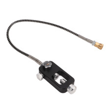 Diving Tank Refill Adapter with Gauge, 63.5cm, Black, Aluminum Alloy