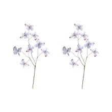 Butterfly Artificial Flower Branches 31.5 Inches Blue Pale Easy Clean Home Celebration Arrangement