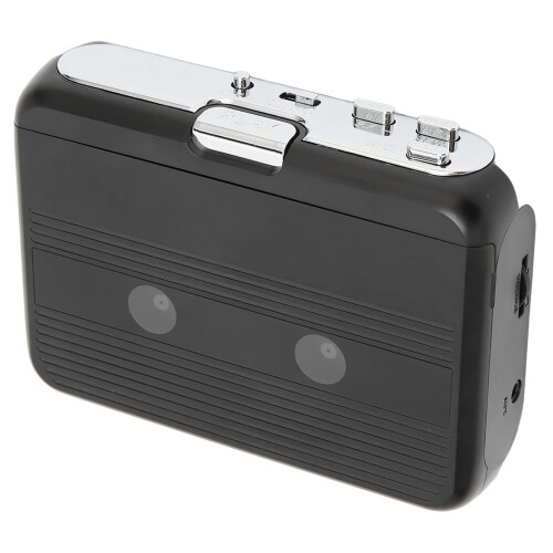 Portable Cassette Player Ton007B Bluetooth Stereo Cassette Player With Headphones Auto Reverse Function Black
