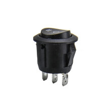 Rocker Switch 5 Pcs 23mm Round 3 Pin SPST ON/OFF Snap-in Boat Switch 250V 6A Third Gear Position Control