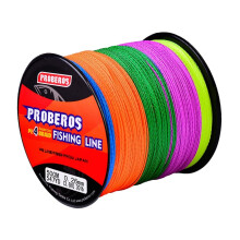 500m PE Braided Fishing Line Zero Stretch Smaller Diameter Super Strong Abrasion Resistant for Saltwater Sea Fishing (Colorful, 0.4/6LB)