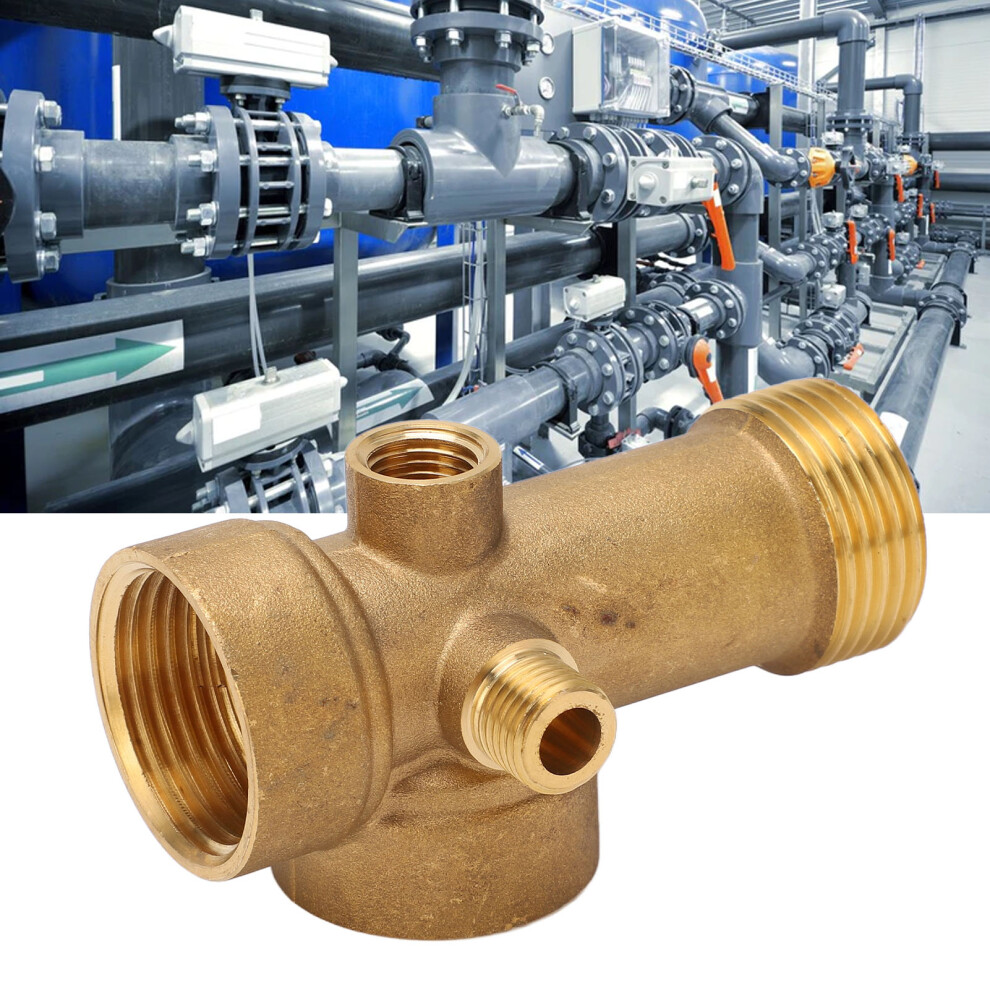 G1/4 Brass 5-Way Pipe Fitting For Water Oil Gas Pipeline Kitchen Bathroom Use 8421375125525