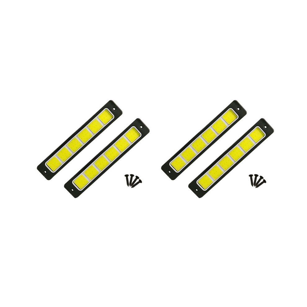 4Pcs Super Bright Led Daytime Running S Car Driving Fog Lamp Waterproof Flexible Drl Cob Led Strip 190X35mm 12V Light 6031716067067