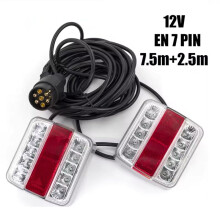 1 Satz 12 V 10 M Universal-Hinterrad-Anhängerrücklicht LED-Anhängerkennzeichen-Reflektor 7-Poliges Bremslicht Blinker