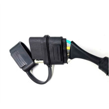 7-Wege-Stecker auf 4-Wege-Flachstecker, Anhängeradapter, Einzelfunktion, Rund auf 4-Polig, Anhängerkabelstecker für LKW, Wohnmobilanhänger