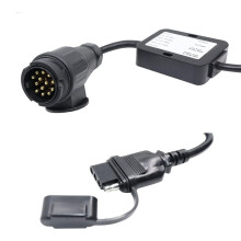 Anhängerstecker, Europäischer 13-Poliger auf Amerikanischer 4-Poliger Rücklicht-Stromkreis-Verkabelungsadapter, Stecker und Spielen