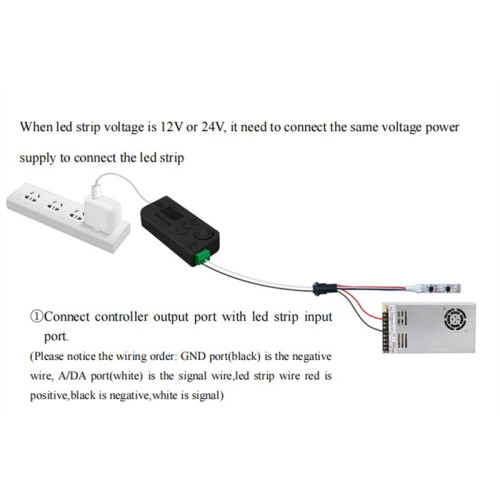 DC5V AN104 WIFI-LED-Controller Unterstützt ARTNET/Integrierte Effekte/DMX-Code-Schreibmodus mit Adapter (A) 2