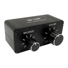 3,5 mm RCA Tragbarer LautstäRkeregler VorverstäRker W-10P Stereo Zweikanal-Stereo-Audio  Balance Musik Home Sound