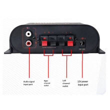 53CC StereoverstäRker Home Stereo 20Wx2 LeistungsverstäRker 2-Kanal-Stereokomponente für Passive Lautsprecher