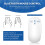 Wireless Magic Mouse Silent Rechargeable Computer Mouse Slim Ergonomic PC Mice for  (White) 2