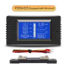 PZEM015 Digital  0-200 V Spannungsstrom mit 50 ein Shunt Autobatterietester Spannungsmesser Monitor 12 V 24 V 48 V