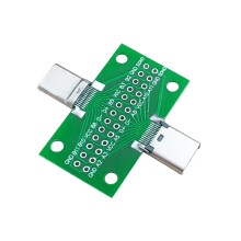 Stecker auf Buchse Typ C Test PCB Board Universal Board mit USB 3.1 Port 20.6X36.2MM Test Board mit Pins