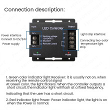 DC12-24V LED-Streifenlicht RF-Touch-Fernbedienung Dimmer für 5050 RGB-Bandlichter Passen Sie die Helligkeit An