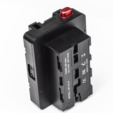 V-Mount V-Lock-Akku auf NP-F F550 F570 F750 F970 Dummy-Batterie-Konverterplatte D-Tap für LED-Lichtmonitor V-Mount