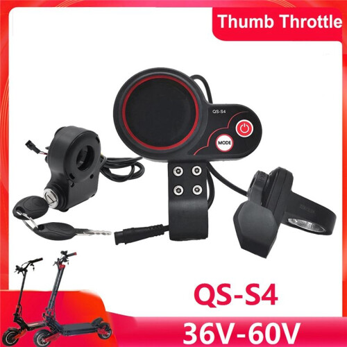 QS-S4 36V-60V Thumb Throttle LCD Display Kit+Ignit 2