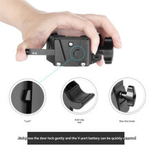 Aluminium-V-Mount-Batteriehalter mit Verstellbaren Backen. Vielseitige V-Mount-Batterieplatte für Fotoausrüstung
