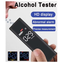Hochpräziser Alkoholtester, Tragbar, Berührungslos, Professionelle LED-Digitalanzeige, Alarm bei Trunkenheit Am Steuer, Schnelltester