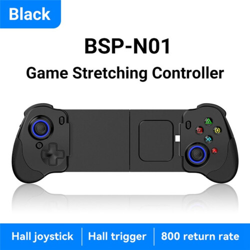 N01 Wired Stretching Controller Type C Android I15 Mobiele Streaming PC Cloud Gaming met Zero Latency Joystick Zwart 1