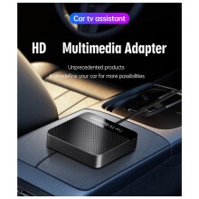 Auto-TV-Zusatzbox für CarPlay Auto 2,4G+5GHz WiFi BT5.0-Unterstützung -Kompatibler Multimedia-Adapter Drahtloses CarPlay