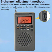 Tragbares -FM-AM-Radio 9K/10K-Radioempfänger Eingebauter Lautsprecher Hintergrundbeleuchtung HD-Bildschirm Wecker Sleep-Timer