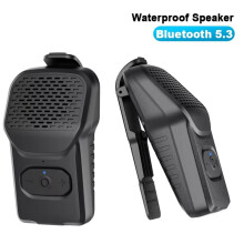 Tragbarer -Lautsprecher, Ansteckbar, Tragbar, IPX5-Wasserdicht, BT5.3-Stereo-Säulen-Subwoofer, Integriertes Mikrofon