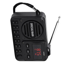 Tragbares Digitalradio, -Kompatibel 5.0, FM-Radioempfänger mit LED-Anzeige, U-Disk, TF-Karte, MP3-Wiedergabe, Lautsprecher A