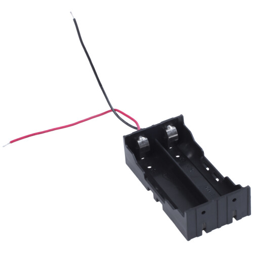 Plastic 2 X 3,7 V 18650 Batterijhouder Zwart 1