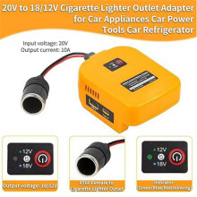 2-in-1-Abwärtswandler für  M18, 18 V auf 12 V, Konverter für Auto, Kühlschrank, Spielzeugauto, Power Wheel, Gelb