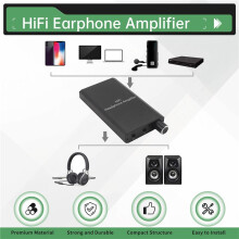300Ω Kopfhörerverstärker HiFi-Kopfhörerverstärker 3,5 mm AUX-Eingangsausgang Wiederaufladbarer Tragbarer Verstärker für MP4-Mobiltelefone