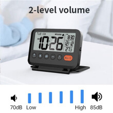 Mode Falten  Reise Wecker mit Kalender Home Digital LCD Home Tischuhr Wecker Tragbare Desktop Uhr