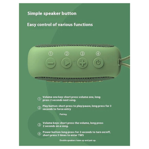 Draagbare -Luidspreker IPX6 Waterdicht 45 mm Luidspreker 1400 MAh  -Luidspreker Wandelen Buiten 2
