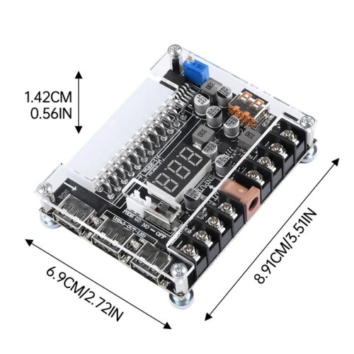 New 20/24 Pin ATX Power Adapter Board Pd2.0/Pd3.0 Power Module Adapter Adjustable Voltage with Red Digital Display 1