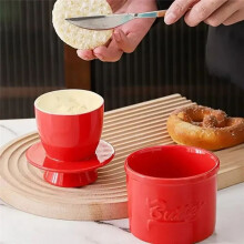 Glockentopf mit Glänzender Oberfläche, Handgefertigt, Hält Butter Frisch, mit Deckel, Dicke Keramik-Butterdose für Zuhause