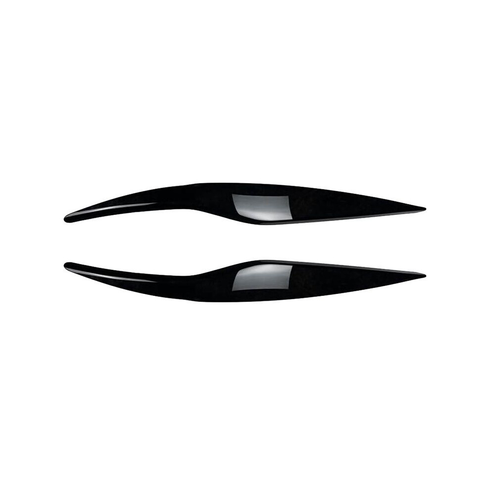 For Fiesta Mk6 2008-2012 Glossy Front Head Cover Lamp Eyelid Eyebrow Trim Black/Light 6033468596840