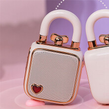 Divoom Tragbarer -Lautsprecher süßes, stilvolles -Retro-Design, 5-W-Soundbox, ideales Geschenk für Mädchen, rosa