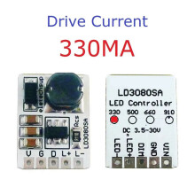 LD3080SA 20 W 3,5 - 30 V Step-Down HB LED-Treibermodul - Buck Konstantstrommodul für Taschenlampen-Scheinwerfer 330 MA