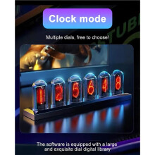 RGB Nixie Tube Uhr LED Leuchtet IPS Farbbildschirm DIY Analog Digital Tube Nachtlichter Gaming Desktop Home Dekoration